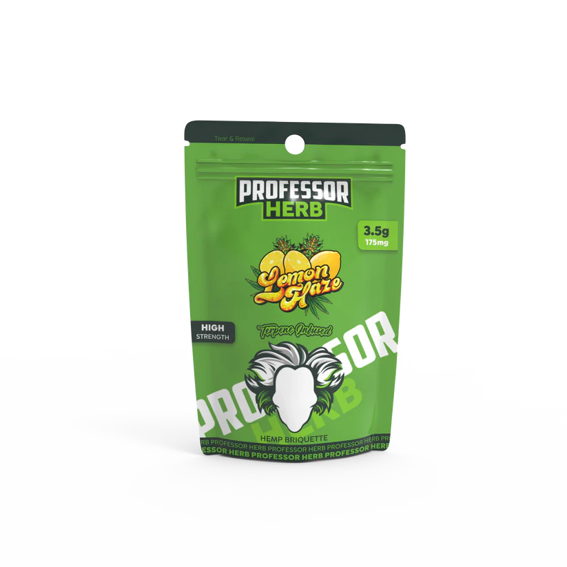 Professor Herb Hemp Briquette Hash (3.5g) - Lemon Haze